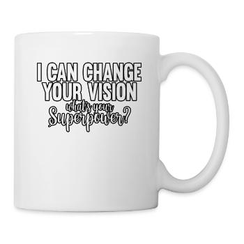 Optiker Augen Sehhilfe Brille Beruf Lustig - Tasse - Weiß - Rechts