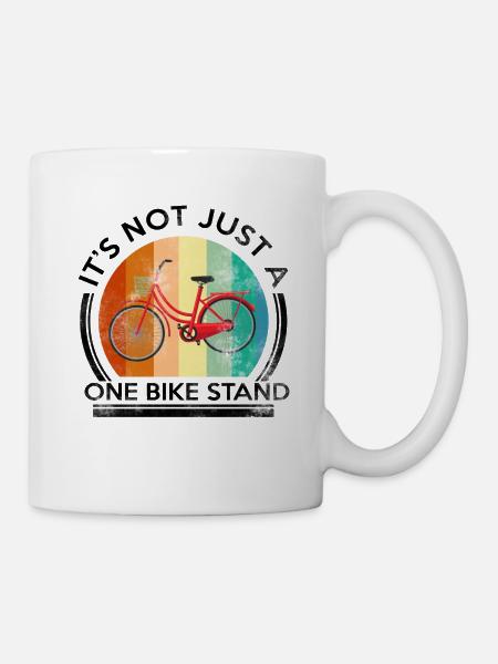 One Bike Stand Fahrrad Retro Radtour Rad - Tasse - Weiß