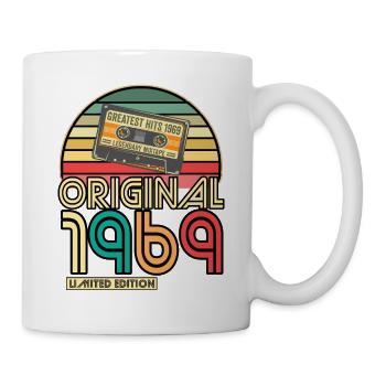 Geburtstag 1969 Vintage 1969 geboren Jahr 196 - Tasse - Weiß - Rechts