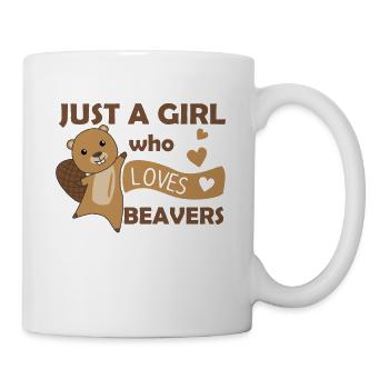 Juste une fille qui aime les castors - doux castor - Mug blanc - blanc - Droite