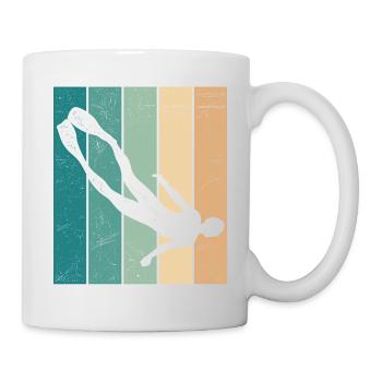 Freediving Retro Freediver Apnea Diver Apnea - Mug - white - Right