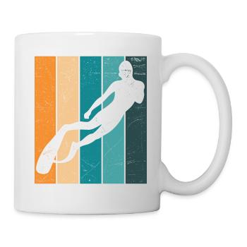 Freediver Retro Freediver Apnea Diver Apnea - Mug - white - Right