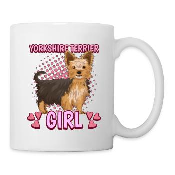 Yorkshire Terrier Yorkshire Terrier Girl - Tasse - Weiß - Rechts