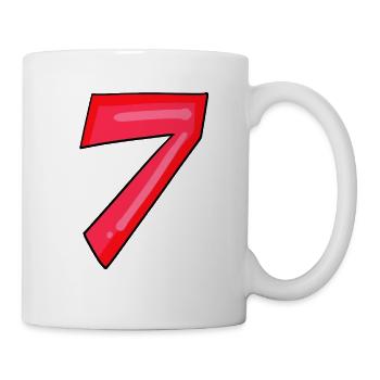 7 rot - Tasse - Weiß - Rechts