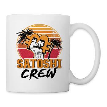 Satoshi Crew BTC Vintage cryptomonnaies Bitcoin - Mug blanc - blanc - Droite