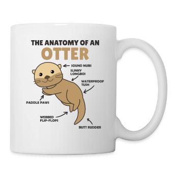 süße Otter Erklärung Anatomy of an Otter - Tasse - Weiß - Rechts