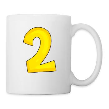 2 gelb - Tasse - Weiß - Rechts