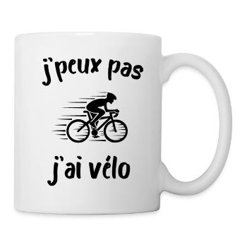 Je Peux Pas J'ai Vélo Cadeau Cycliste - Mug blanc - blanc - Droite