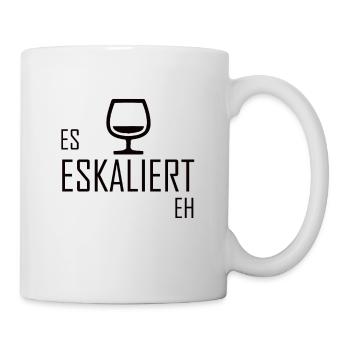 Es Eskaliert Eh - Bier Mallorca Suff - Tasse - Weiß - Rechts