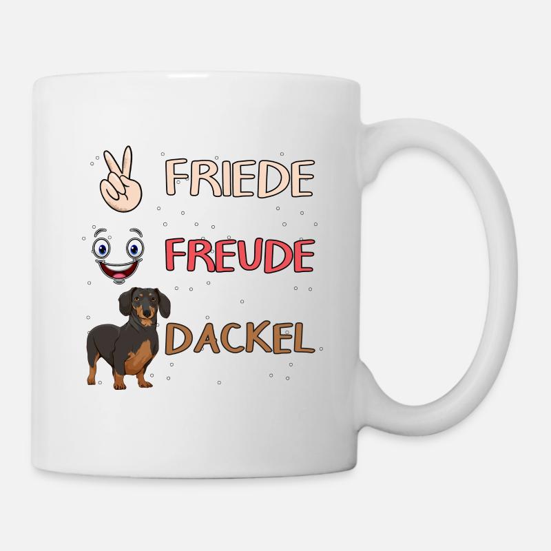 Dackel Friede Freude Dackel - Tasse - Weiß