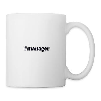 Hashtag-Manager - Tasse - Weiß - Rechts