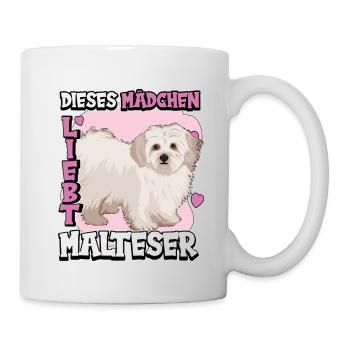 Malteser Dieses Mädchen liebt Malteser - Tasse - Weiß - Rechts