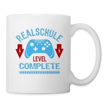 Realschule Schulabschluss Level Complete Geschenk - Tasse - Weiß - Rechts
