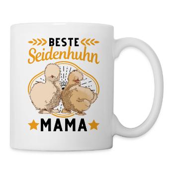 Beste Seidenhuhn Mama Seidenhühner Silkie - Tasse - Weiß - Rechts