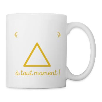 Risque de parler de tracteurs à tout moment - Mug blanc - blanc - Droite
