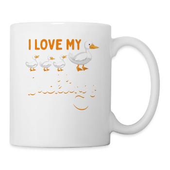 I love my baby ducks ducks Mama Laufente - Mug - white - Right