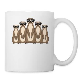 Meerkats Funny Gift Ladies Gentlemen Children - Mug - white - Right