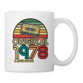 Cassette Tape Retro Vintage 1978 geboren Jahr 1978 - Tasse - Weiß - Rechts