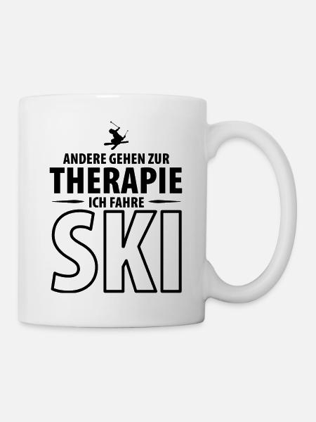 Ski SKifahren Skifahrer Skiurlaub - Tasse - Weiß