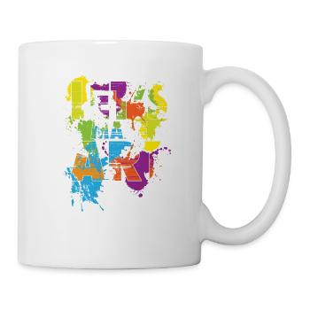 Make Art - Tasse - Weiß - Rechts
