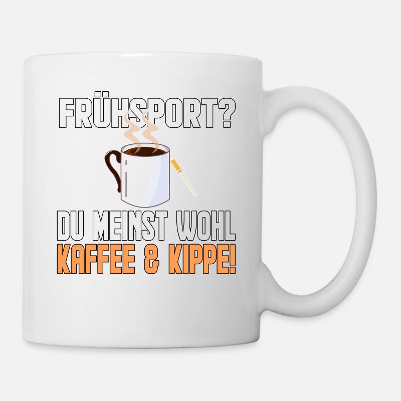 Kaffe und Kippe - Tasse - Weiß