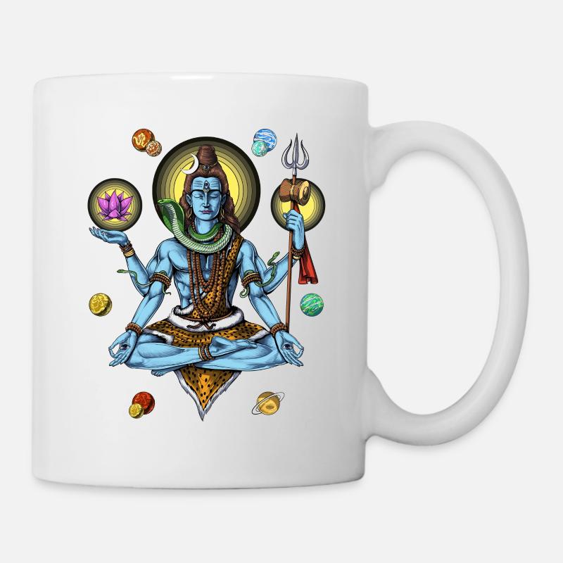 Méditation psychédélique de Shiva - Mug blanc - blanc