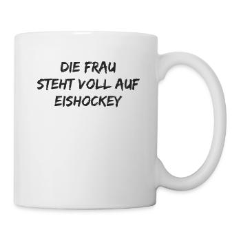 Eishockey - Die Frau steht voll auf Eishockey - Tasse - Weiß - Rechts