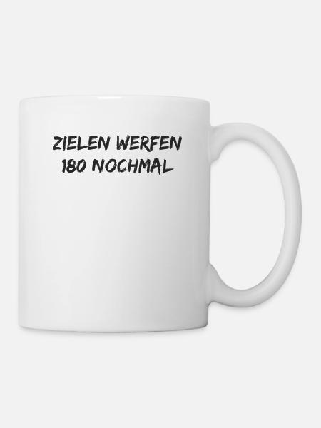 Dart - Zielen Werfen 180 Nochmal - Tasse - Weiß