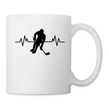 Ice Hockey Heartbeat Fun Ice Hockey Player Gift - Mug - white - Right