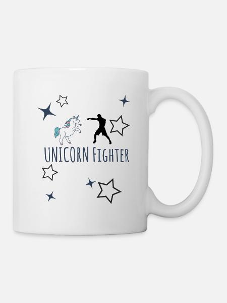 Unicorn Fighter vs Unicorn - Tasse - Weiß