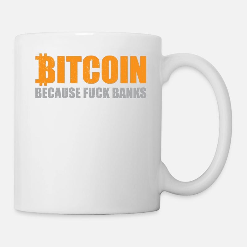 Bitcoin Over Banks - Mug blanc - blanc