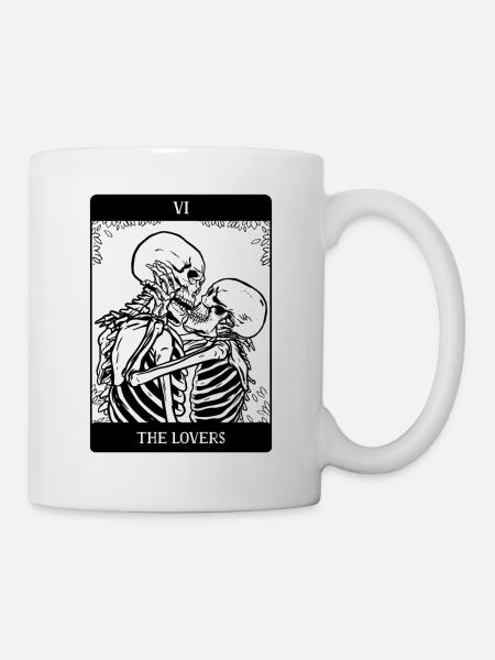 Okkult Tarotkarte Goth Grunge Gothic Punk Metal - Tasse - Weiß