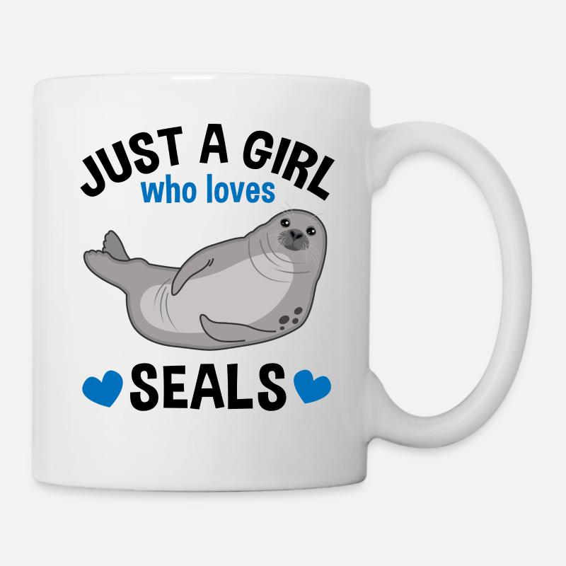 Phoque phoque phoque lion de mer Amant d’animaux dames - Mug blanc - blanc