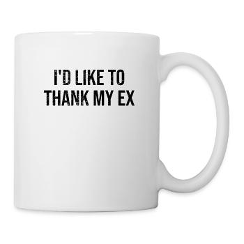 Ex ami petite amie - Merci Rengaine - Mug blanc - blanc - Droite