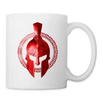 spartan casque guerrier gladiator symbole - Mug blanc - blanc - Droite