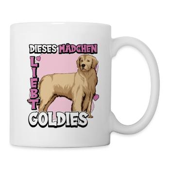 Golden Retriever Dieses Mädchen liebt Goldies - Tasse - Weiß - Rechts