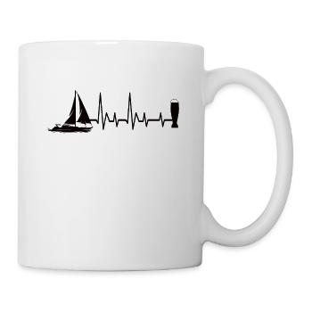 Segeln und Bier - Tasse - Weiß - Rechts