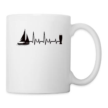 Segeln und Bier - Tasse - Weiß - Rechts