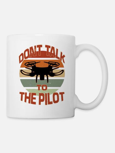 Retro Drohnenpilot Hobby Drohnen Fliegen Drohnen - Tasse - Weiß