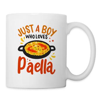 Paella Liebe Just A Boy Who Loves Paella Spanisch - Tasse - Weiß - Rechts