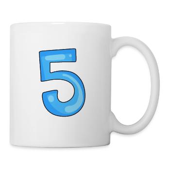 5 Bleu - Mug blanc - blanc - Droite