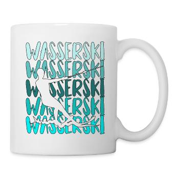 Wasserskier Wasserski Wasserskifahrer - Tasse - Weiß - Rechts