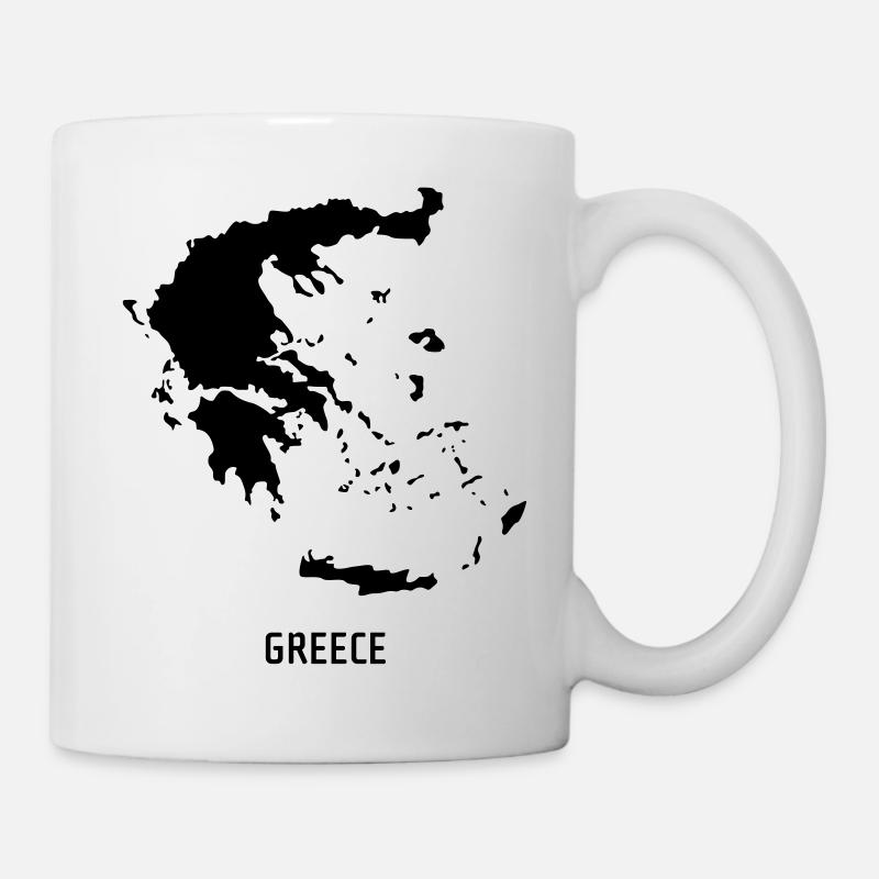 Grèce - carte géographique - Mug blanc - blanc