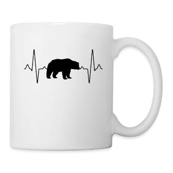 L’ours battements de coeur - Mug blanc - blanc - Droite