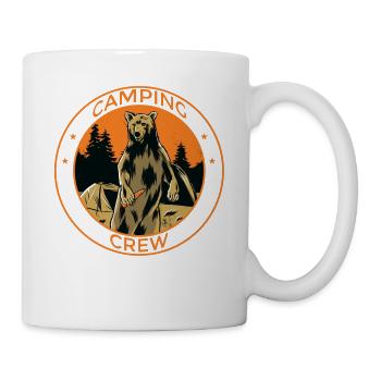 Camping Crew Outdoor Lagerfeuer Camping - Tasse - Weiß - Rechts