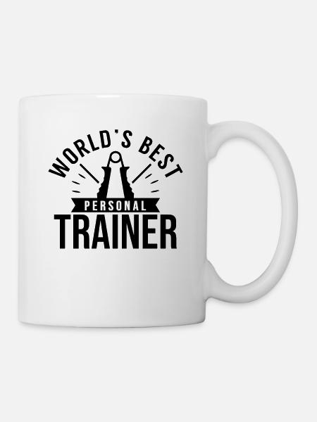 Weltbester Personal Trainer Fitnesstrainer Gym - Tasse - Weiß