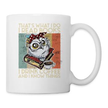 Thats what i do i read books Hibou Café - Mug blanc - blanc - Droite