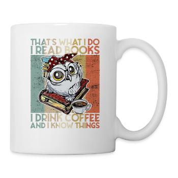 Thats what i do i read books Hibou Café - Mug blanc - blanc - Droite