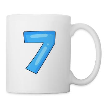 Nummer 7 - Tasse - Weiß - Rechts