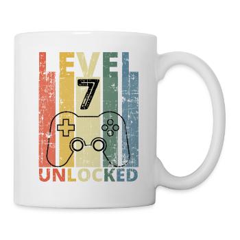 Level 7 freigeschaltet - Tasse - Weiß - Rechts
